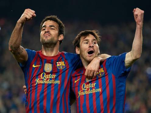 Cesc Fábregas compartieron equipo en el FC Barcelona de España.