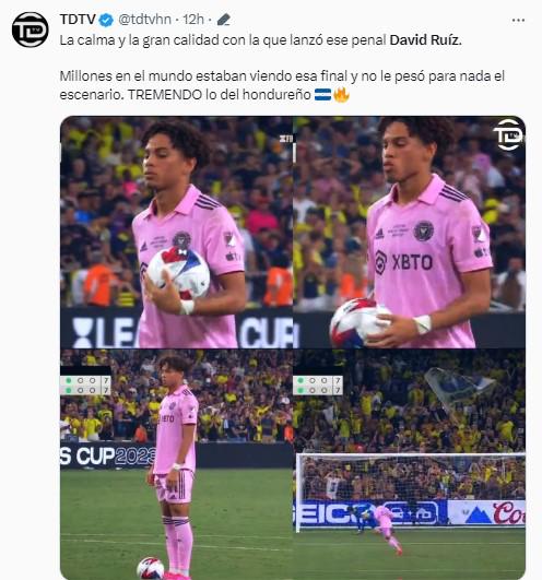 “Un hondureño es campeón con Messi”, “Un penal con categoría”: Los tremendos elogios a David Ruiz tras quedar campeón con Inter Miami