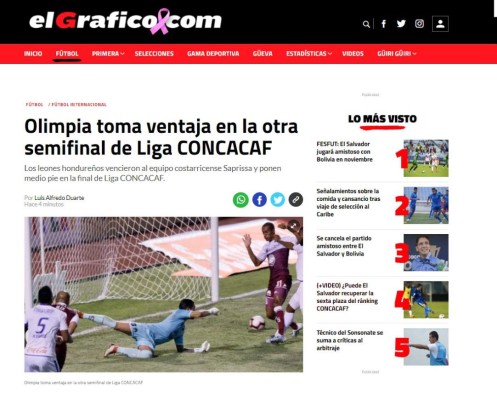 ¡Tras el empate! Esto dicen los medios internacionales del juego entre Alianza y Motagua