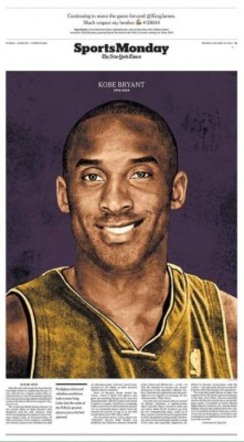 Tristes portadas: El deporte llora la muerte de Kobe Bryant, leyenda de la NBA