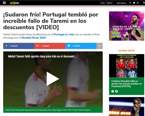 PORTADAS: Así ven a la Portugal de Ronaldo por su pase a octavos de Rusia 2018
