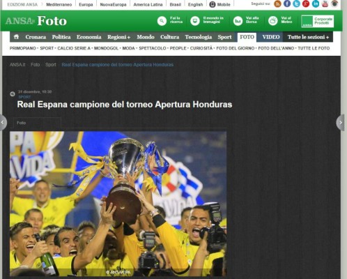 Así felicitan los medios internacionales al Real España tras levantar la 12