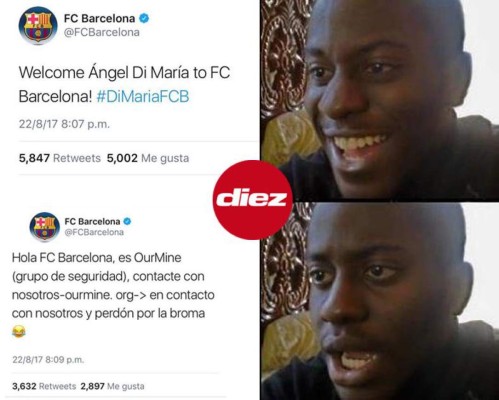 ¡BURLAS! Acribillan al Barcelona tras el hackeo y el fichaje de Di María