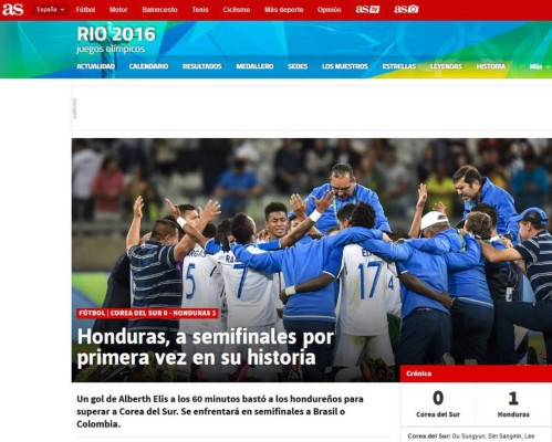 Prensa internacional: Hazaña de Honduras en los Juegos Olímpicos de Río