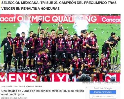 Lo que dice la prensa luego de que Honduras cayera contra México: ''Qué Preolímpico firmaron los catrachos''