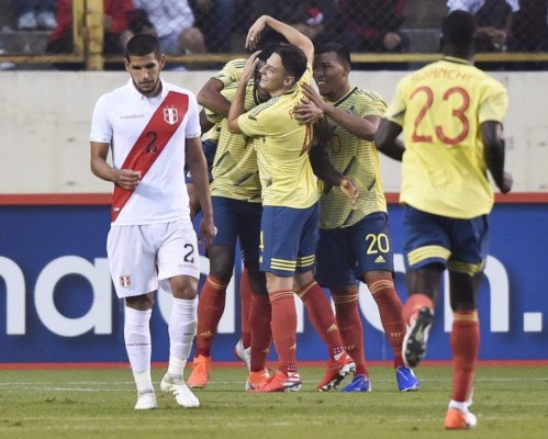 Colombia golea 3-0 a Perú en amistoso previo a Copa América