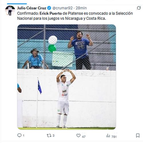 La prensa hondureña reacciona ante la convocatoria de Erick Puerto a Honduras: Lo merecía más que nadie