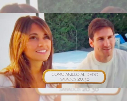 Messi y Antonella Roccuzzo se mostraron juntos por primera vez en la TV