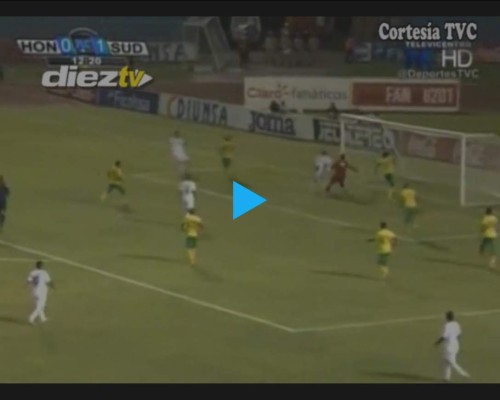 VIDEO: Así fue el gol Erick Andino para empatarle a Sudáfrica