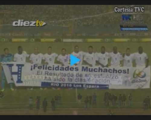 VIDEO: La Selección mayor de Honduras felicita a la Sub-23 por su boleto a Río 2016