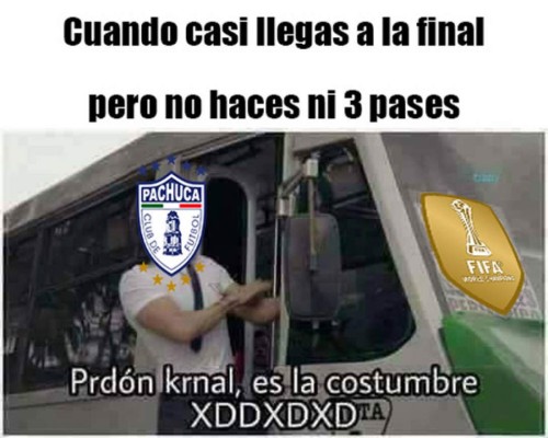 MEMES: Hacen pedazos al Pachuca por su eliminación del Mundial de Clubes
