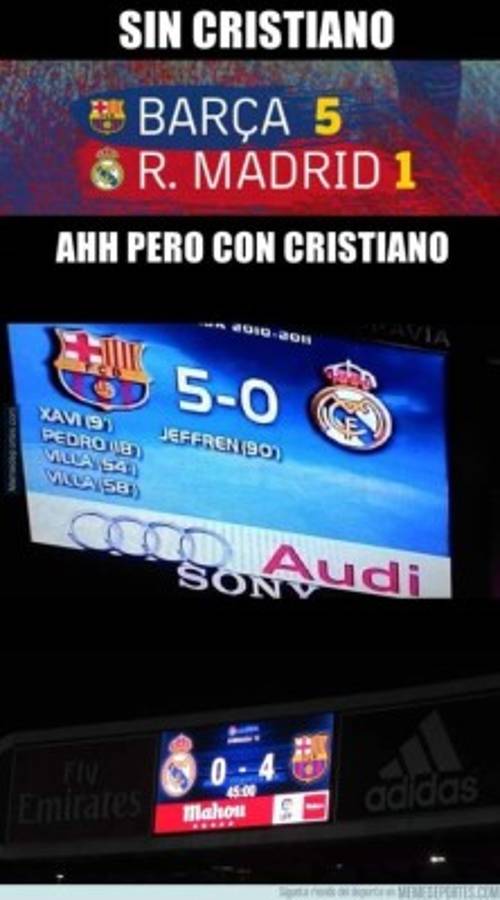 ¡Siguen las burlas! Surgen divertidos memes en contra del Real Madrid