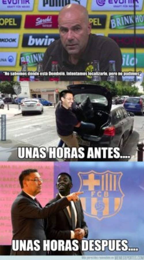Destrozan a Dembélé con divertidos memes por su fichaje con el Barcelona
