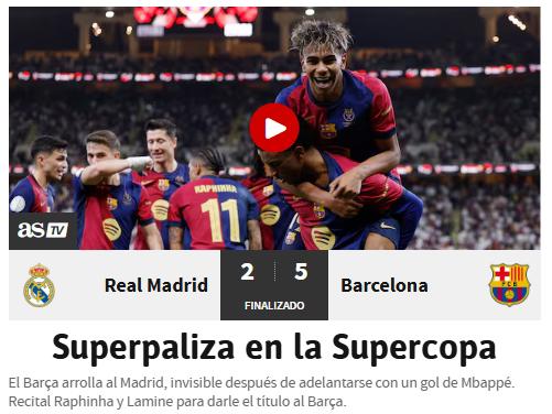 Barcelona volvió a humillar al Real Madrid y la prensa reacciona: “Ridículo; deben dar gracias que solo fueron cinco”