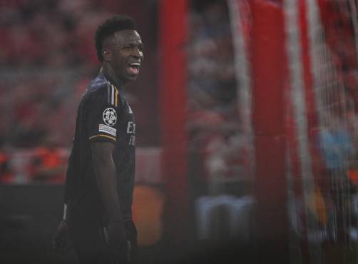 Vinicius celebró su segundo gol contra el Bayern Múnich.