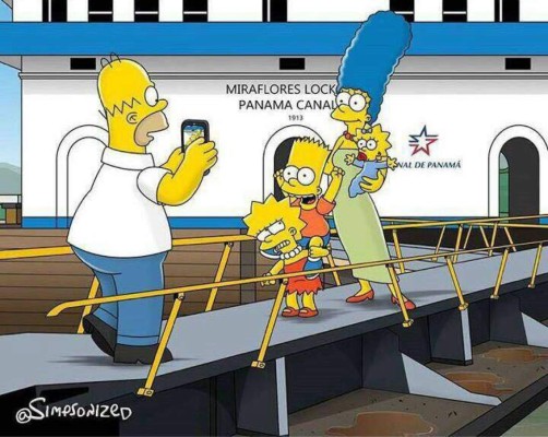 Así se verían Los Simpson en Costa Rica y Panamá. ¡Atención con Navas y Román!