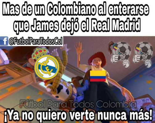 ¡Terribles! Los memes de James Rodríguez y su salida del Real Madrid