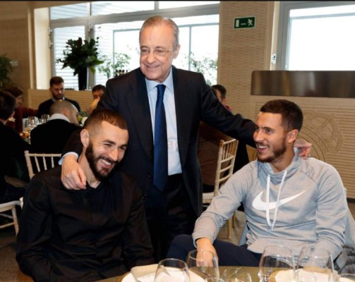 Así fue la cena de Navidad del Real Madrid: El look de Ramos y Florentino Pérez, el más cariñoso