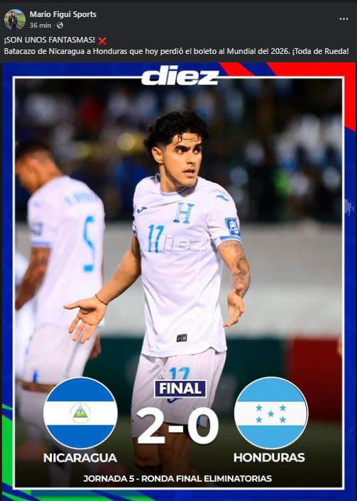 Vergonzoso, Somos el hazmerreír: señalan al culpable de la caída de Honduras ante Nicaragua en la Eliminatoria