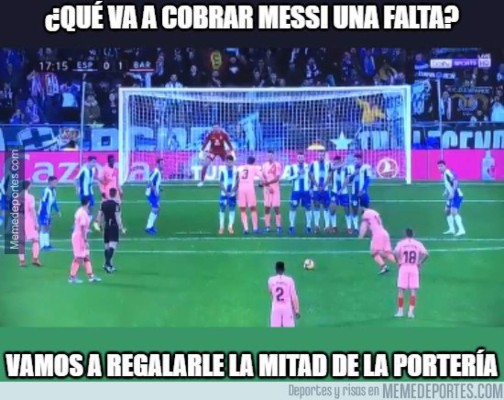 Messi, protagonista de los memes en la paliza al Espanyol con su golazos