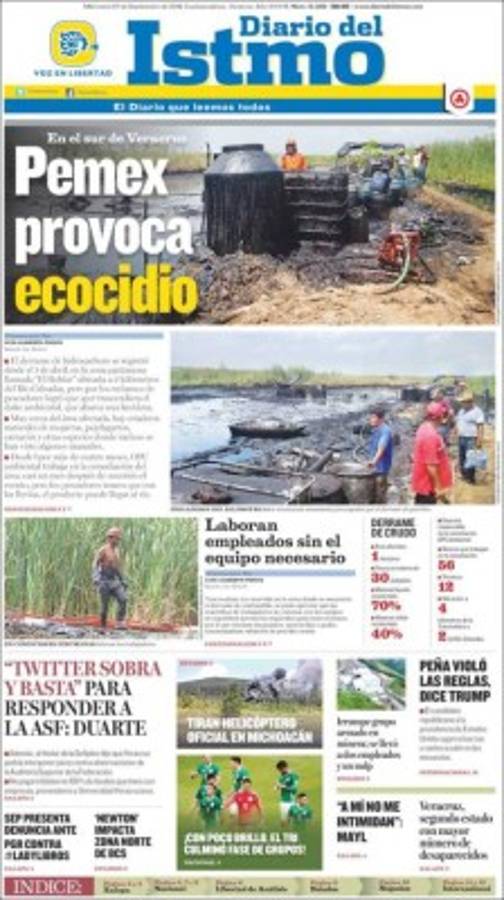 Titulares de portadas en México: '¿Por los suelos, a qué juega?'