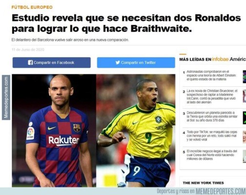 'Benjamin' Messi y Braithwaite Balón de Oro: Los memes del triunfo de Barcelona sobre Mallorca