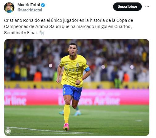 “El hombre de los retos”, “CR7 remontó solo la final”: la prensa se rinde ante Cristiano Ronaldo tras ganar la Champions Árabe