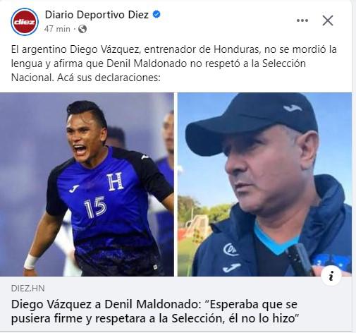 Así reacciona la prensa deportiva ante el caso de Denil Maldonado: “Jugadores que son pecho frío” y “Honduras es un desastre”