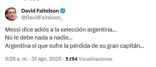 Impacto mundial por el adiós de Messi: De Paul reacciona y lo que dijo Faitelson