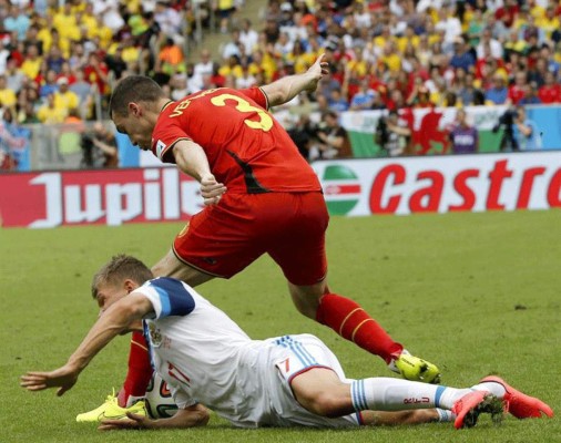 Las mejores imágenes del juego Russia vs Bélgica