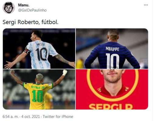 La Selección de España ya dio las dorsales de los jugadores y los memes no perdonaron a Sergi Roberto