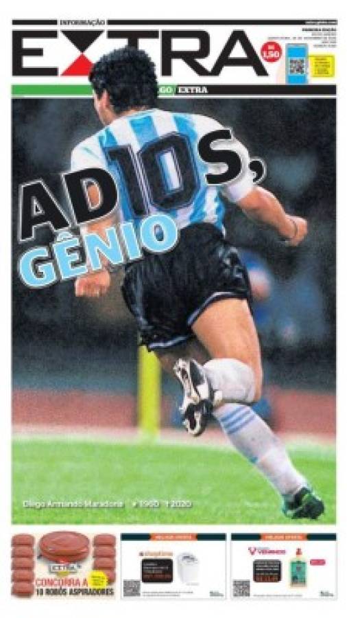 'D10s ya está en el cielo': Las portadas del mundo el día después de la muerte de Diego Maradona