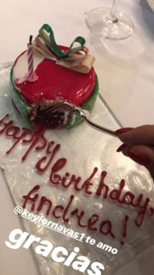 Andrea Salas celebró su cumpleaños junto a Keylor Navas en pleno mundial