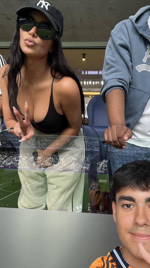 Kim Kardashian impacta en el Bernabéu: las fotos con Florentino Pérez y el mensaje para Vinicius