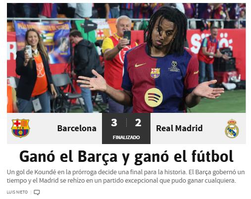 La prensa reacciona por el título del Barcelona tras vencer al Real Madrid: Ni árbitros ni nada, somos los mejores; no dan para el Clásico