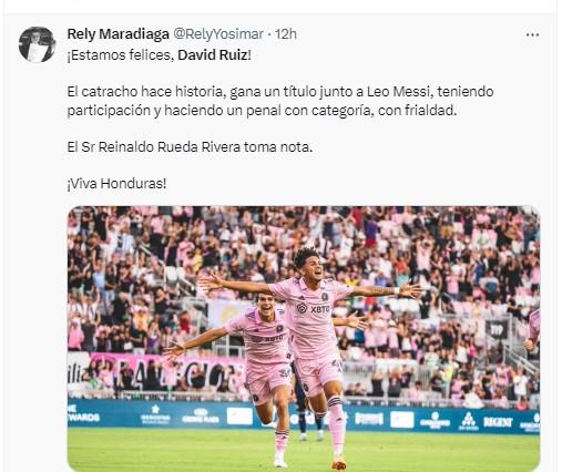 “Un hondureño es campeón con Messi”, “Un penal con categoría”: Los tremendos elogios a David Ruiz tras quedar campeón con Inter Miami