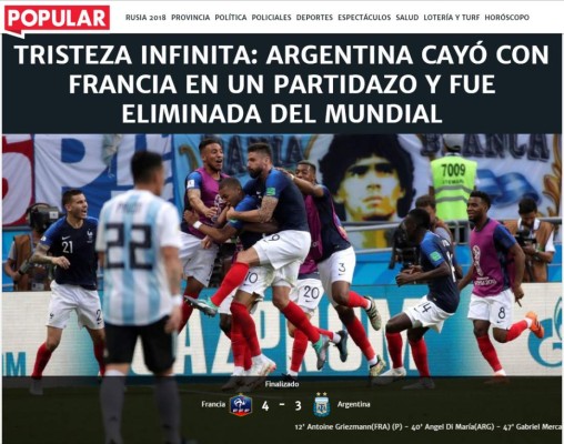 PORTADAS: Así titulan los diarios la eliminación de Argentina de Messi de Rusia 2018