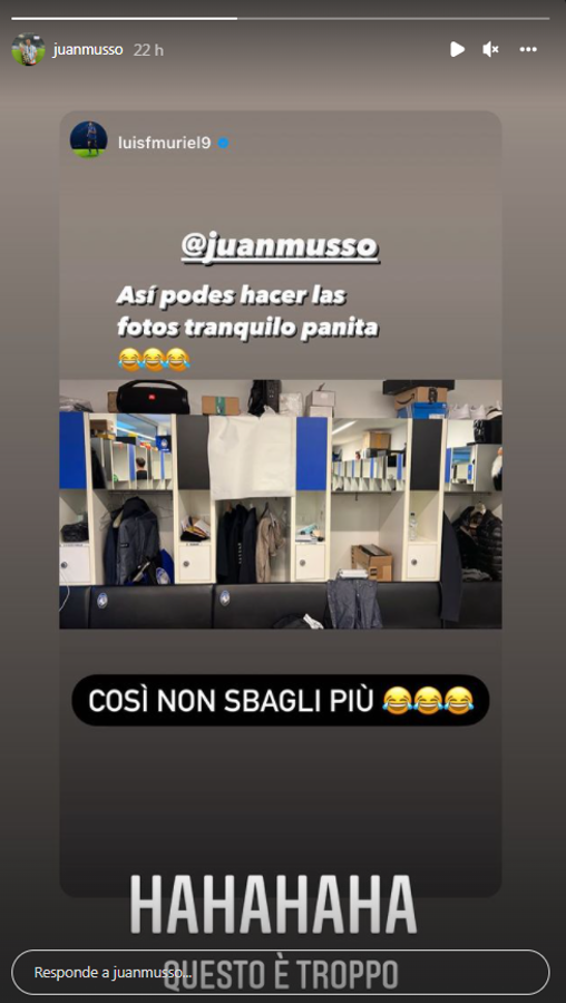 Insólito: portero argentino del Atalanta publica una foto íntima por error, su novia le responde y no tardaron las burlas