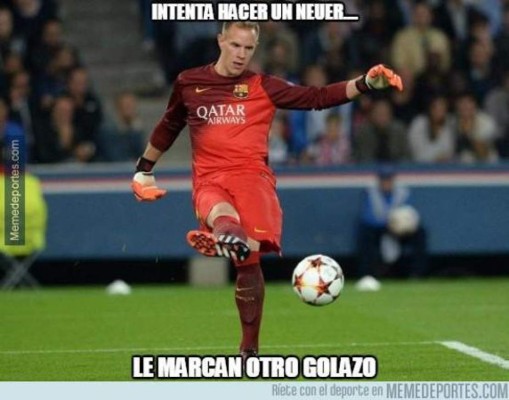 Ter Stegen, el protagonista de los memes de la jornada de Champions