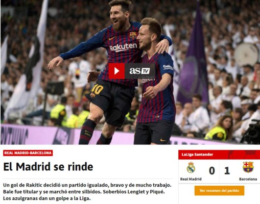 Prensa mundial: 'Barcelona, el nuevo papá del Real Madrid'