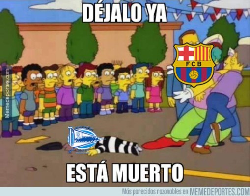 Barcelona destroza al Alavés y surgen divertidos memes