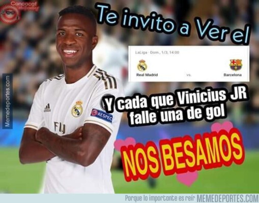 Vinicius, víctima de los memes previo al clásico español Real Madrid-Barcelona