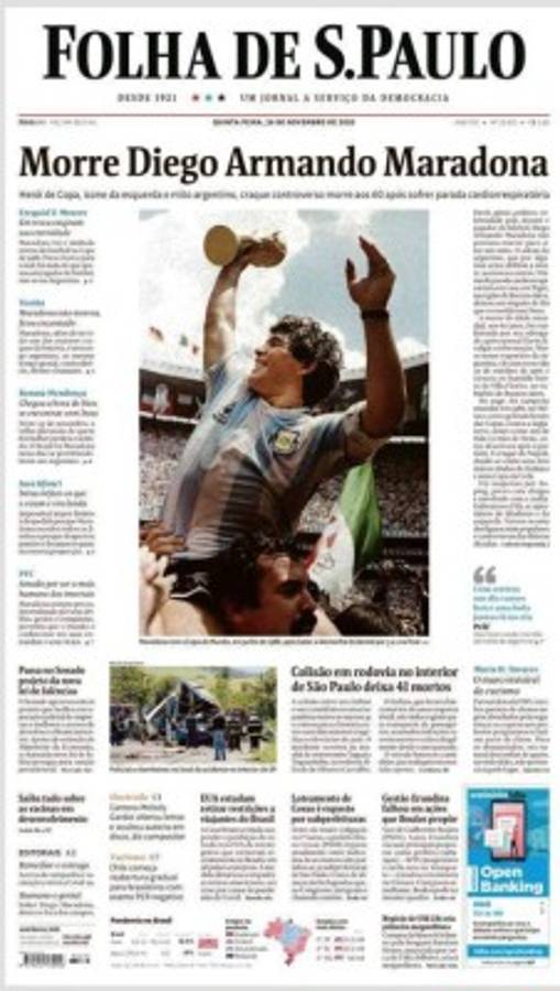 'D10s ya está en el cielo': Las portadas del mundo el día después de la muerte de Diego Maradona