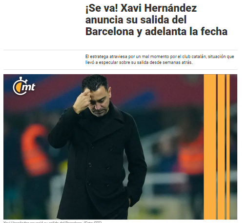 Xavi se va del Barcelona en junio y la prensa reacciona: “Se acabó la farsa; adiós a LaLiga”