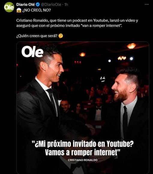 ¿Junto a Messi o MrBeast?: el anuncio que realizó Cristiano Ronaldo para los próximos días: “Vamos a romper internet”