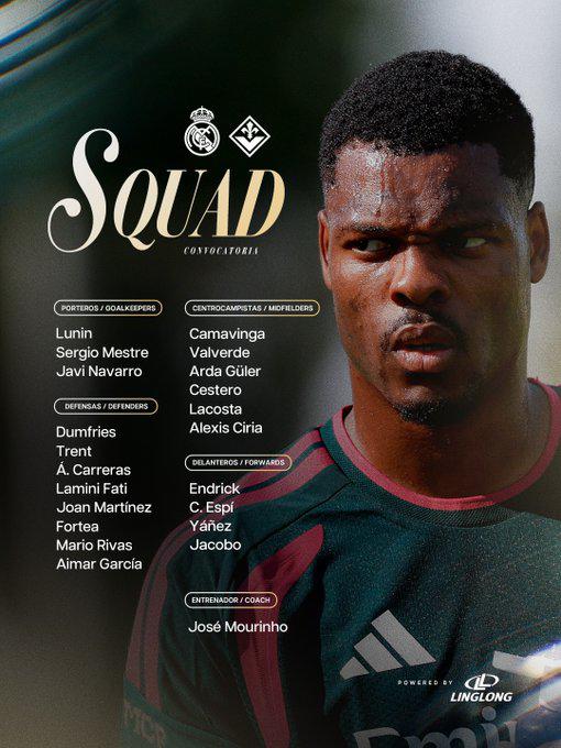Los elegidos de José Mourinho para afrontar los partidos de pretemporada.