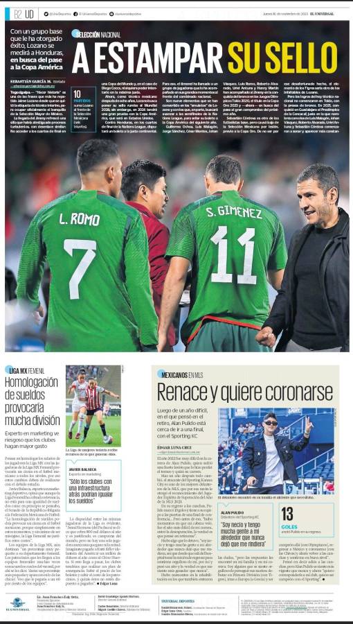 “Será un infierno”, “rival de peligro” y “con pantalones”: Así reacciona la prensa de México antes del juego contra Honduras