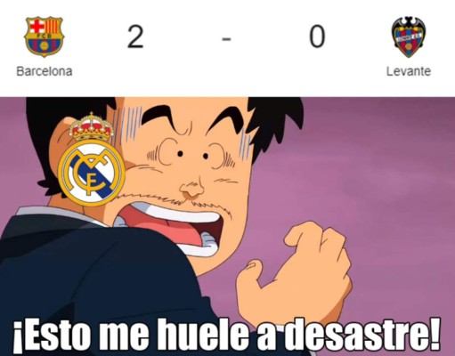 Los memes destrozan al Real Madrid por la remontada del Barcelona contra el Levante