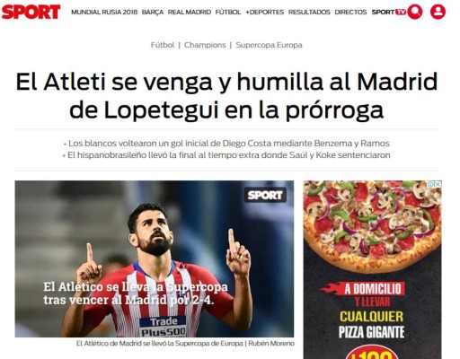 PORTADAS: Así titulan los diarios la derrota del Real Madrid ante el Atlético