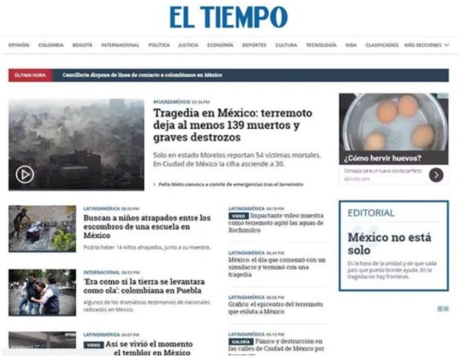 Las portadas de los diarios luego del terror vivido en México